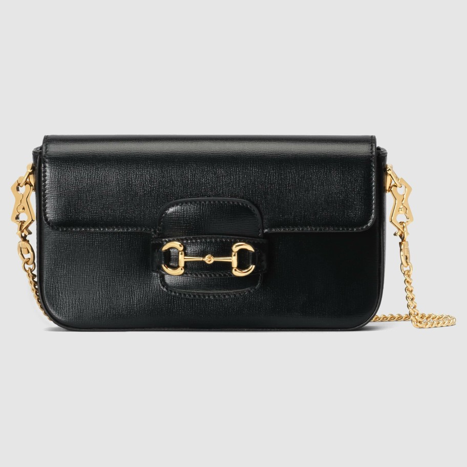 Femme GUCCI Mini Sacs | Mini Sac Gucci Horsebit1955 Cuir Noir